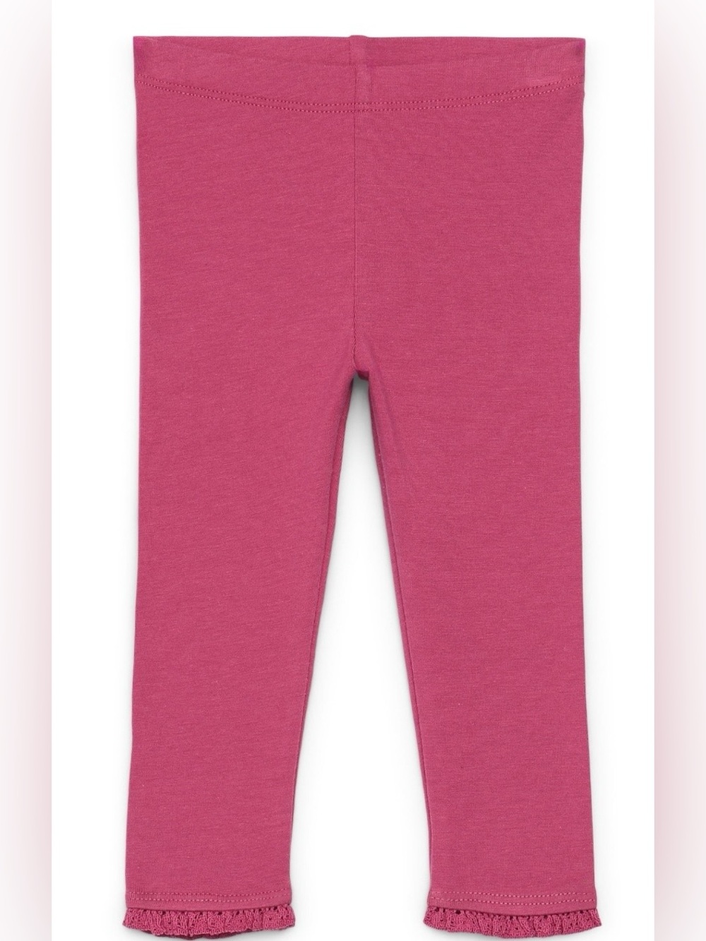 JERSEY KNIT LACE TRIM LEGGINGS